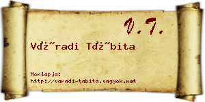 Váradi Tábita névjegykártya